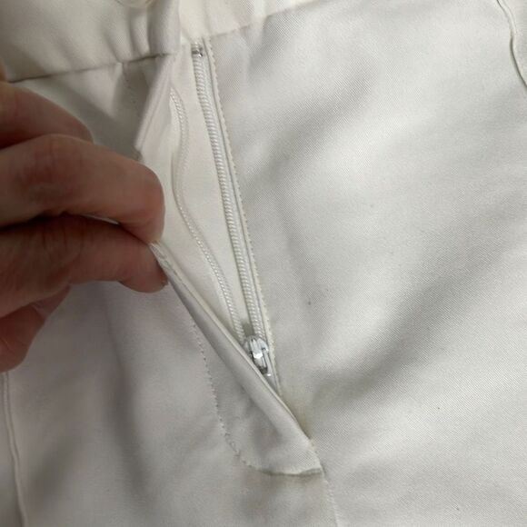 Express Stretchable Trousers Ankle High Rise Curvy White Women's Pants Size 8S N - Picture 5 of 16